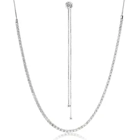 Adjustable Necklace in 18k Gold with Diamonds