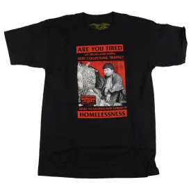 Mens Anti-Hero Homeless Short Sleeve T-Shirt in Black.
