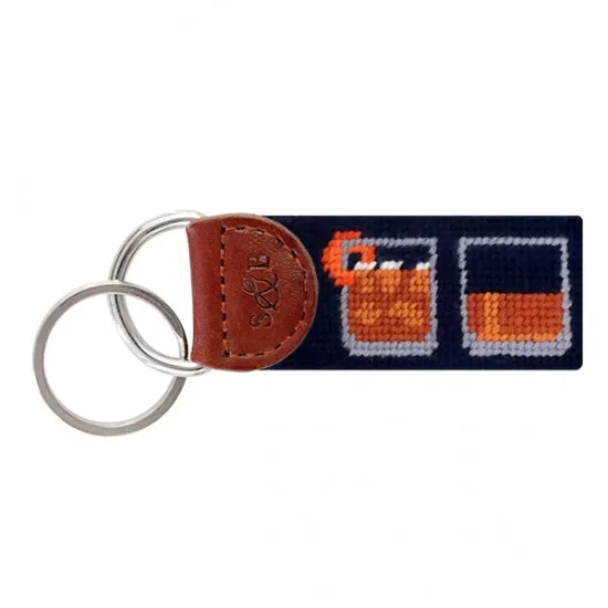 Bourbon Five Ways Needlepoint Key Fob