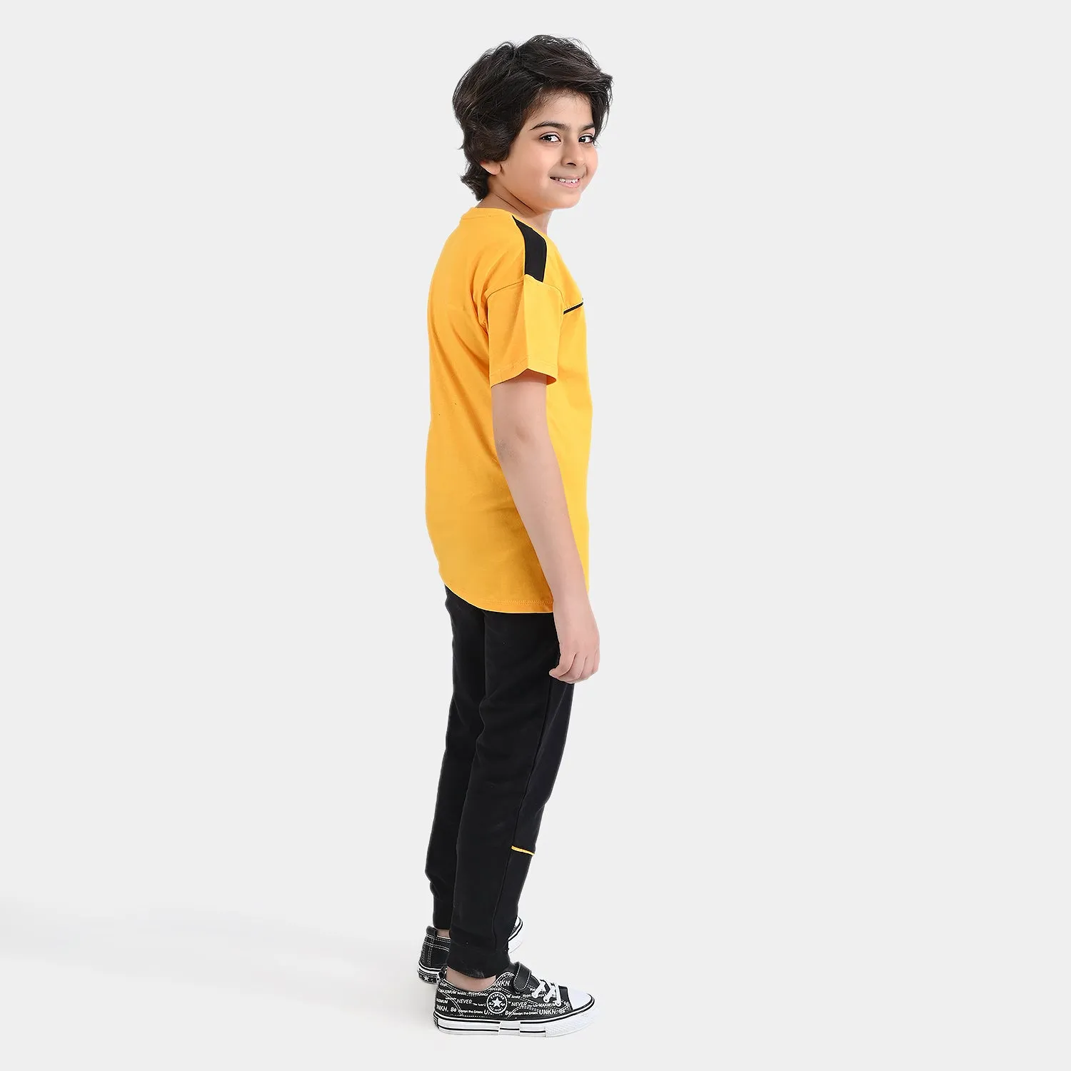 Boys Jersey/Terry 2 Piece Suit Positive Attitude-Jet Black