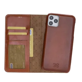Detachable Fully Covering Leather Wallet Case For Apple iPhone 11 Series
