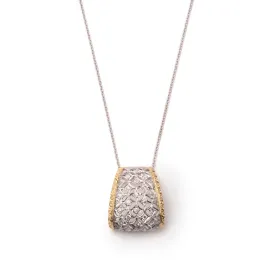 Florentine 18k gold diamond pendant