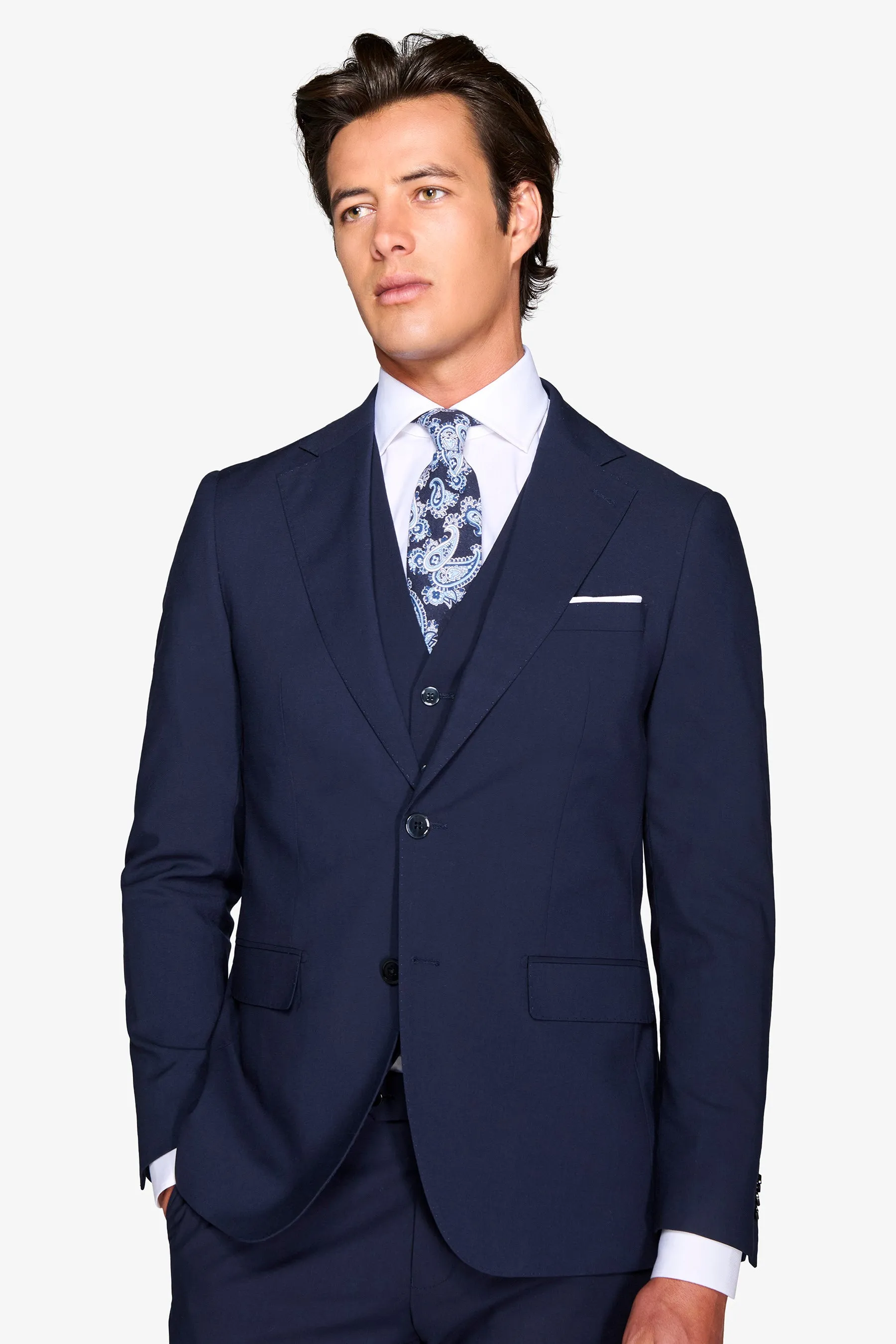 Giacca da abito classico blu slim