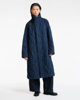 G.o.D Army Trench Quilted Denim Indigo