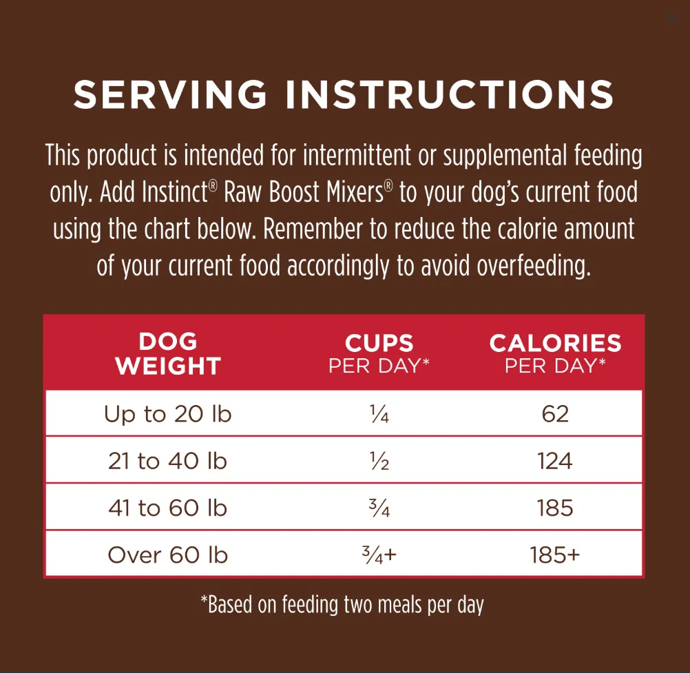 Instinct® Dog Food Raw Boost Mixers Beef
