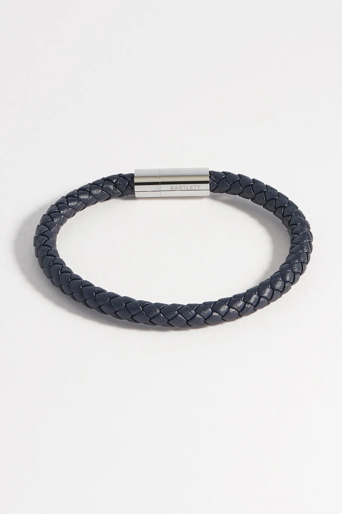 Mens Leather Single Plaited Bracelet