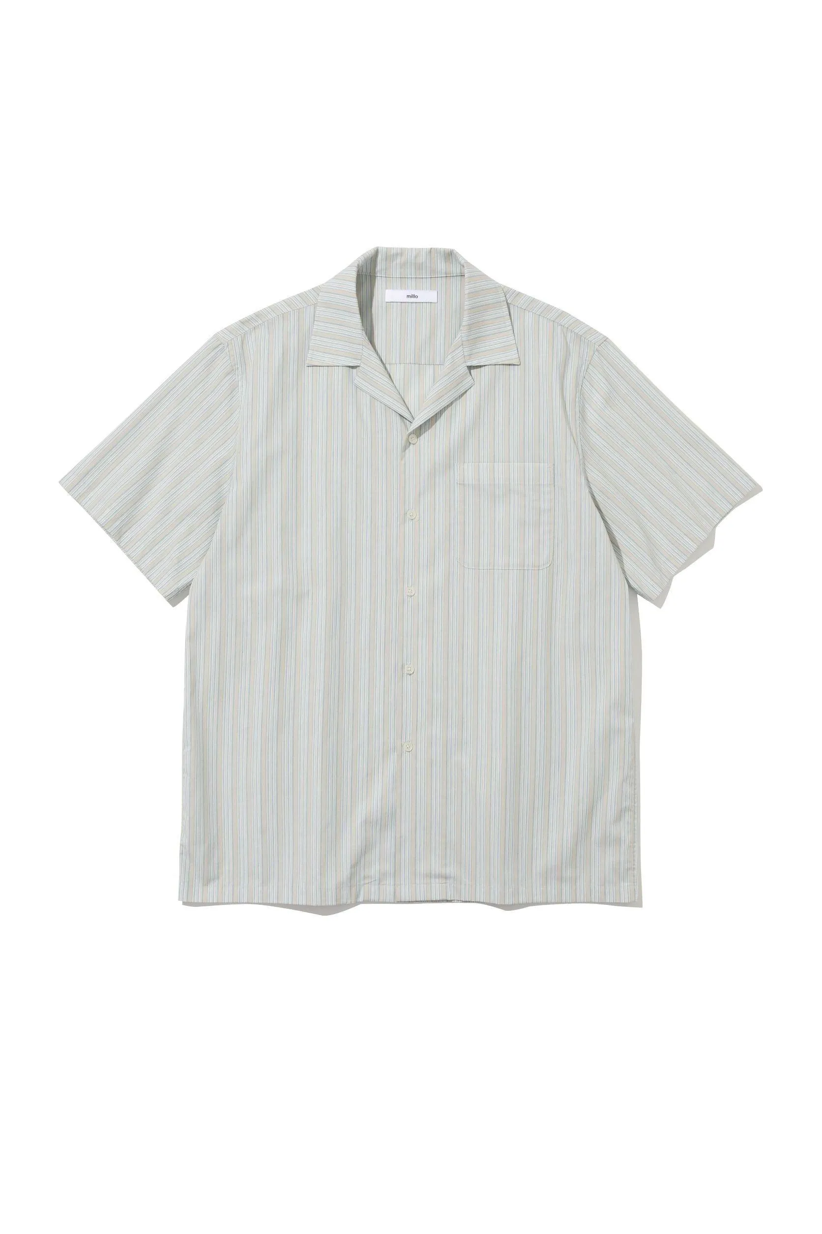 Rainbow Stripe Open Collar Shirt
