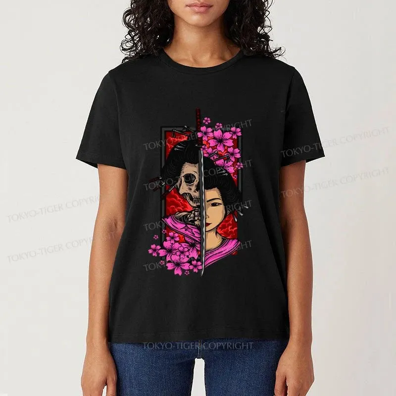 Tokyo-Tiger Geisha Art Skull Face Classic T-Shirt