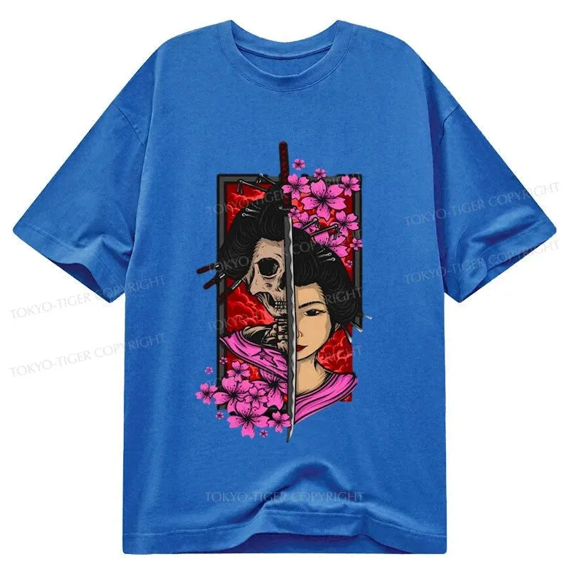 Tokyo-Tiger Geisha Art Skull Face Classic T-Shirt