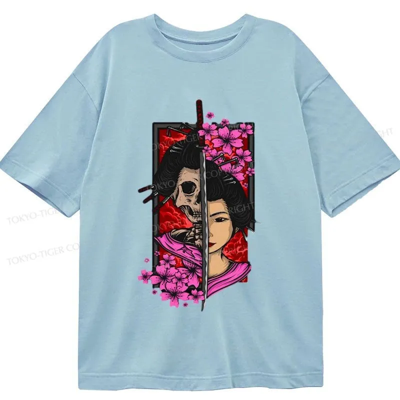 Tokyo-Tiger Geisha Art Skull Face Classic T-Shirt