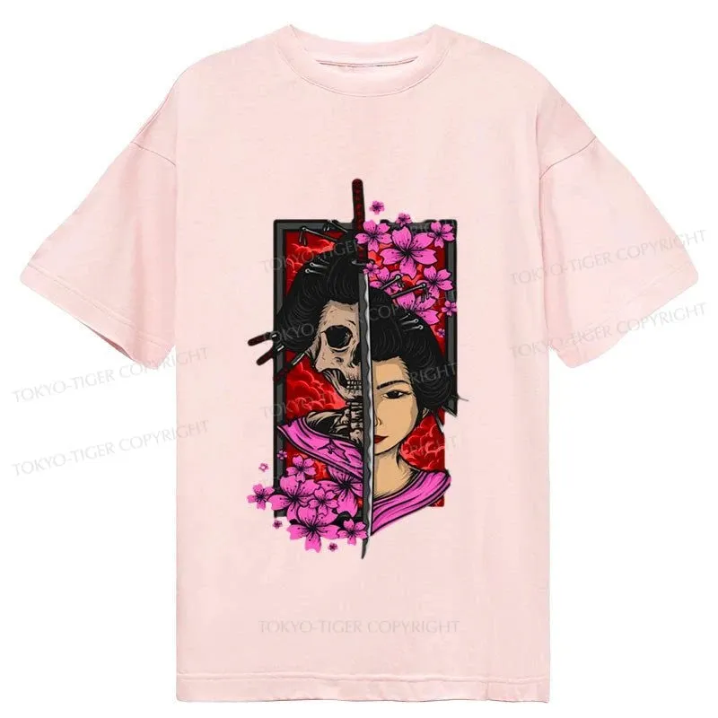 Tokyo-Tiger Geisha Art Skull Face Classic T-Shirt