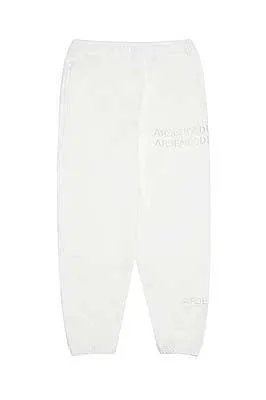 White Unisex Waist-Straps-Detail Sweatpants